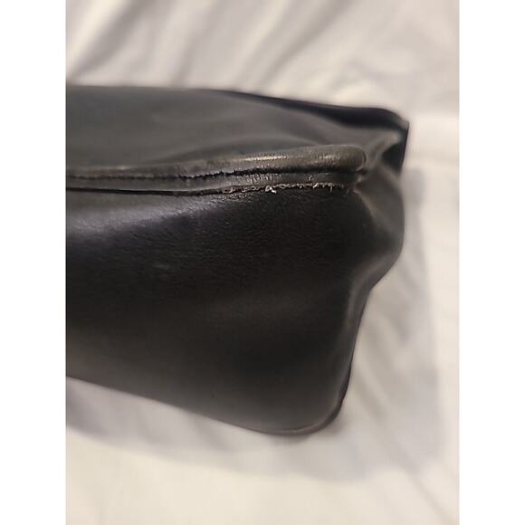 Vintage Coach Black Leather Briefcase Tote Laptop Bag Document Holder - Picture 14 of 16